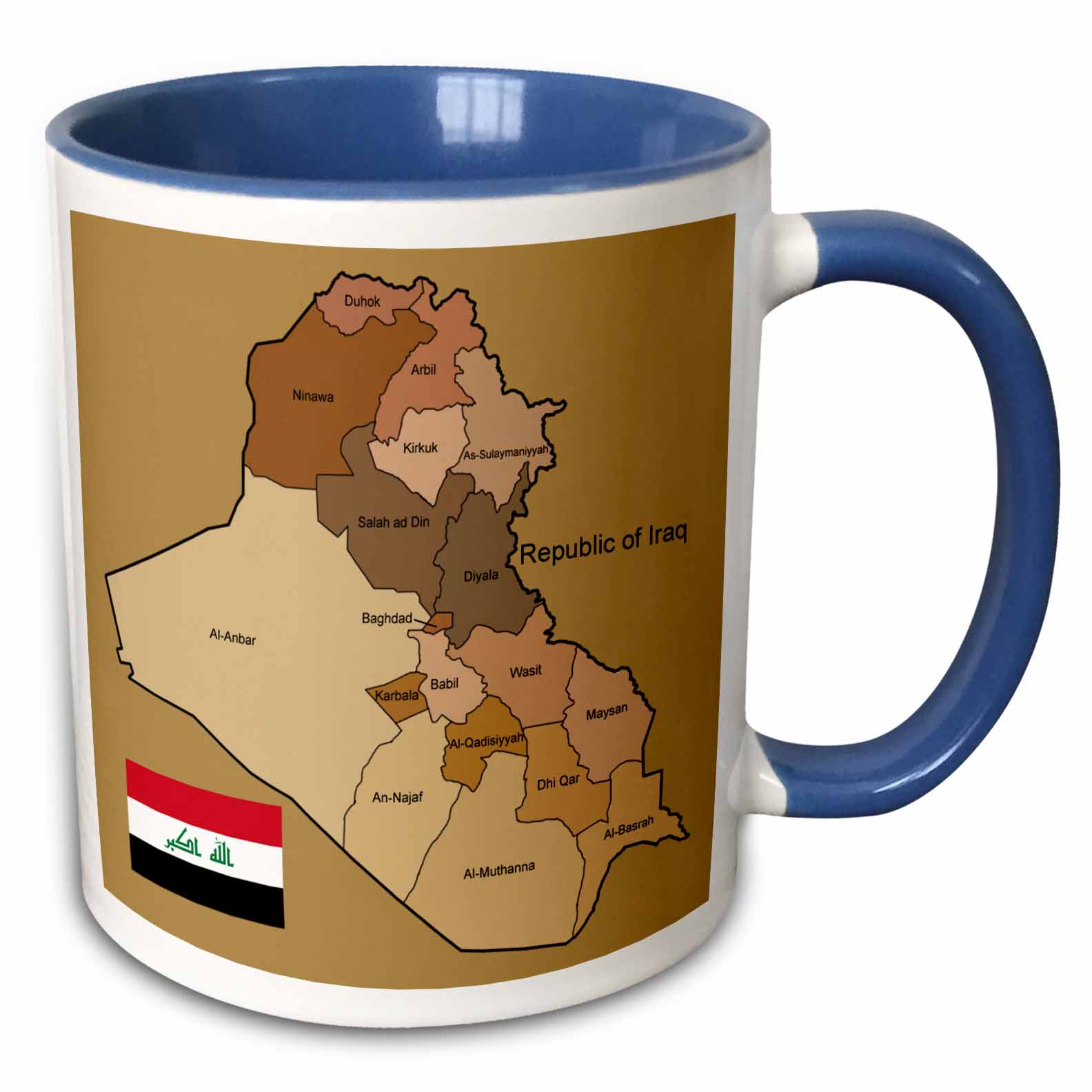3dRose Gartenfahne: Politische Karte Des Irak Mit Provinzen | 30 X 45 Cm | Polyester | Für Garten, Wand & Mehr