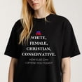 thumbnail image 1 of Political themed Elephant Graphic for Conservative Women Sarcastic Theme Casual Tee print T Shirt, 1 of 5