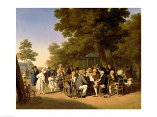 Politicians in the Tuileries Gardens 1832 Canvas Art - Louis-Leopold Boilly (36 x 24)