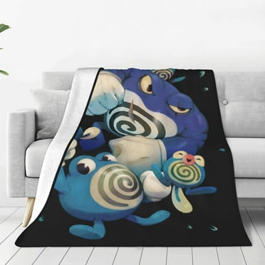Poliwag Anime Blanket Throw Bedding Room Decor Flannel Blankets For Bed Sofa