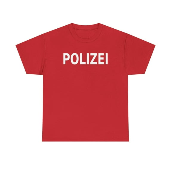 Polizei Front Back German Bundespolizei Federal Police Costume T-Shirt Tee - Red / S