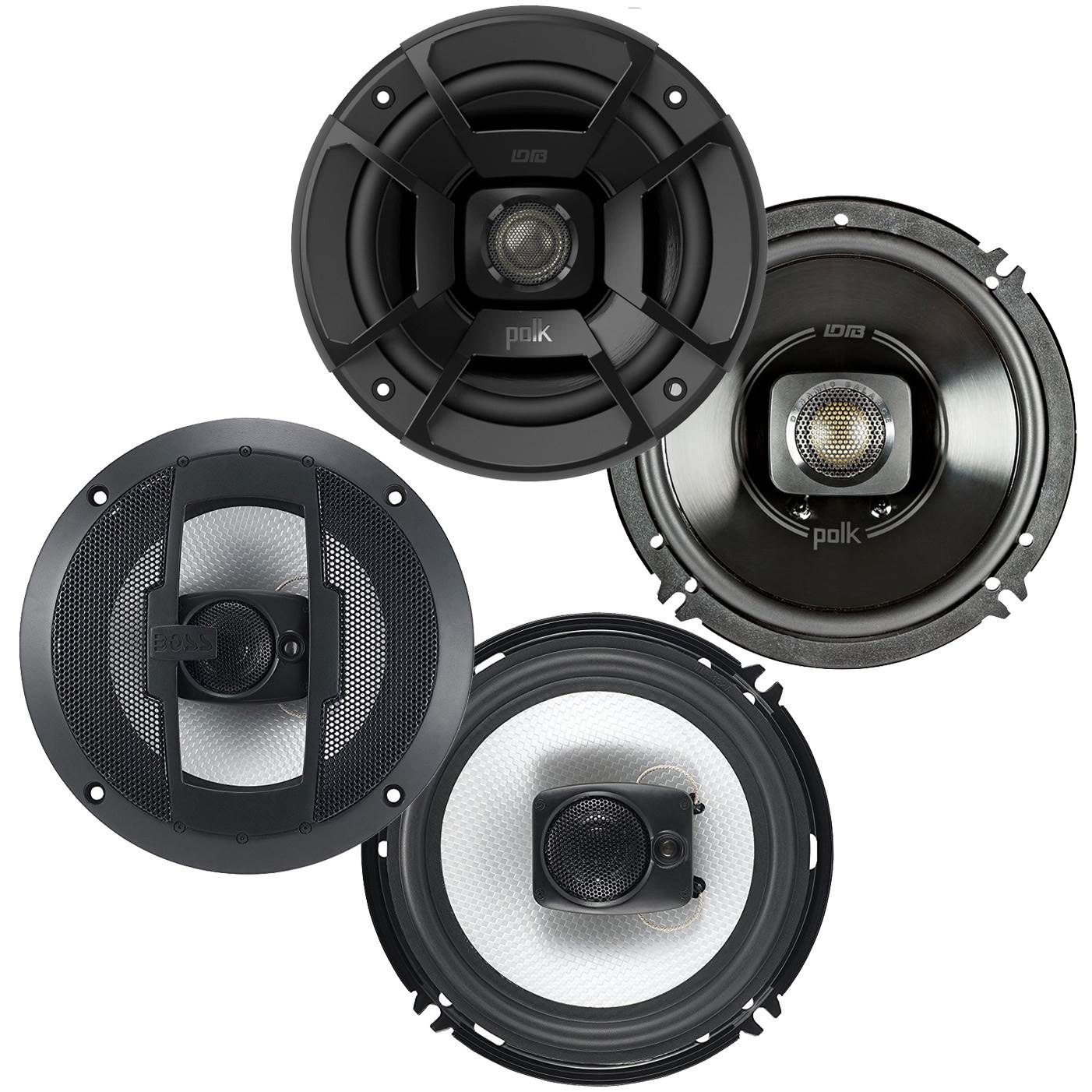 Polk Audio 6.5-Inch 300W 2 Way Speakers + Boss 6.5-Inch 300W 3 Way Speakers - image 1 of 12