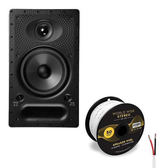 Polk Audio 65-RT Vanishing In Wall Speaker Cable Bundle