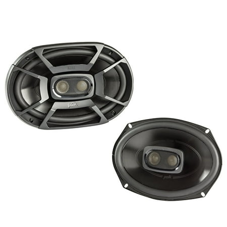 Polk Audio - 6" x 9" 2-Way Marine Speakers with Polypropylene Cones (Pair) - Black