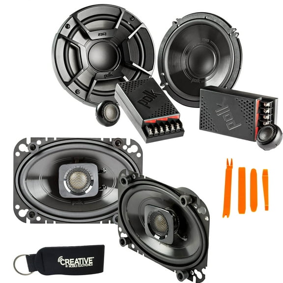 Polk Audio - A Pair Of DB6502 6.5" Components and A Pair Of DB462 4x6" Coax Speakers - Bundle Includes 2 Pair