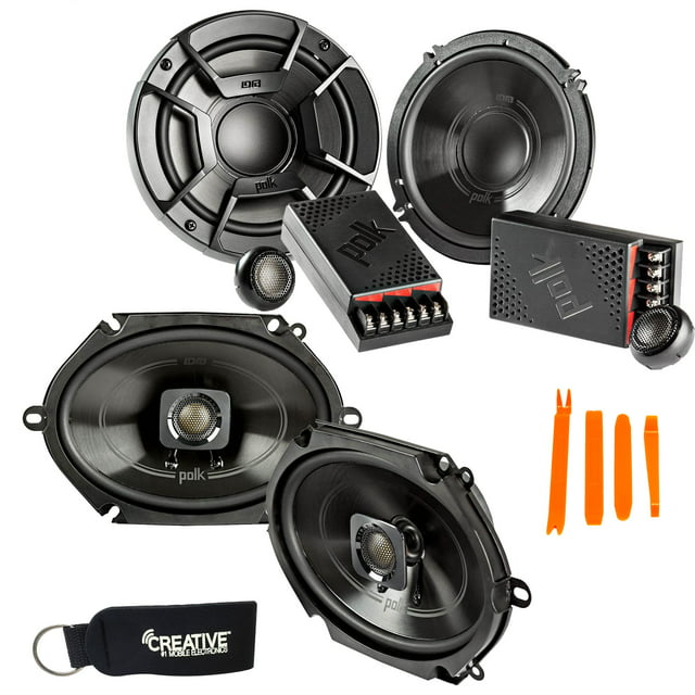 Polk Audio - A Pair Of DB6502 6.5" Components and A Pair Of DB572 5x7" Coax Speakers - Bundle Includes 2 Pair