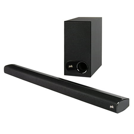 Polk Audio - Signa S2 2.1 Ch Ultra-Slim Soundbar with Wireless Subwoofer and Dolby Digital - Black