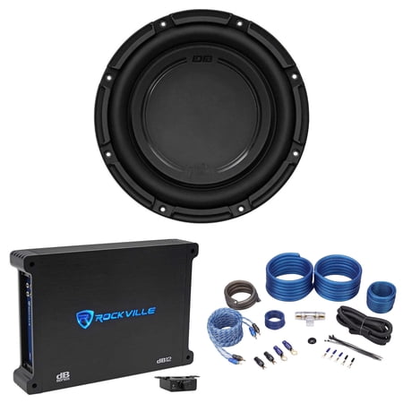 Polk Audio DB1042DVC 10” 1050 Watt Car Audio Subwoofer+Mono Amplifier+Amp Kit