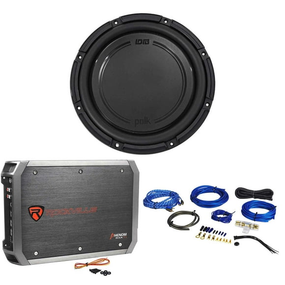 Polk Audio DB1242SVC 12 1110 Watt SVC Car Audio Subwoofer Sub+Amplifier+Amp Kit