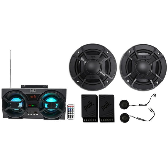 Polk Audio DB5252 5.25" 600w Component Car/ATV/Motorcycle Speakers+Free Speaker!