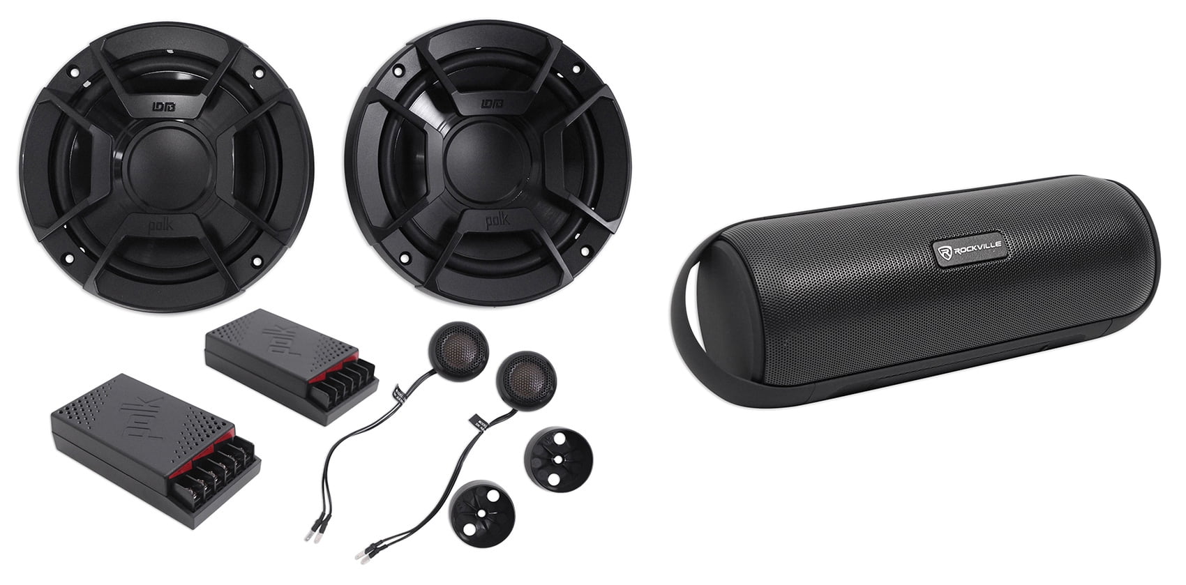 Polk Audio DB6502 6.5" 600w Component Car/Marine/ATV Speakers + Free Speaker