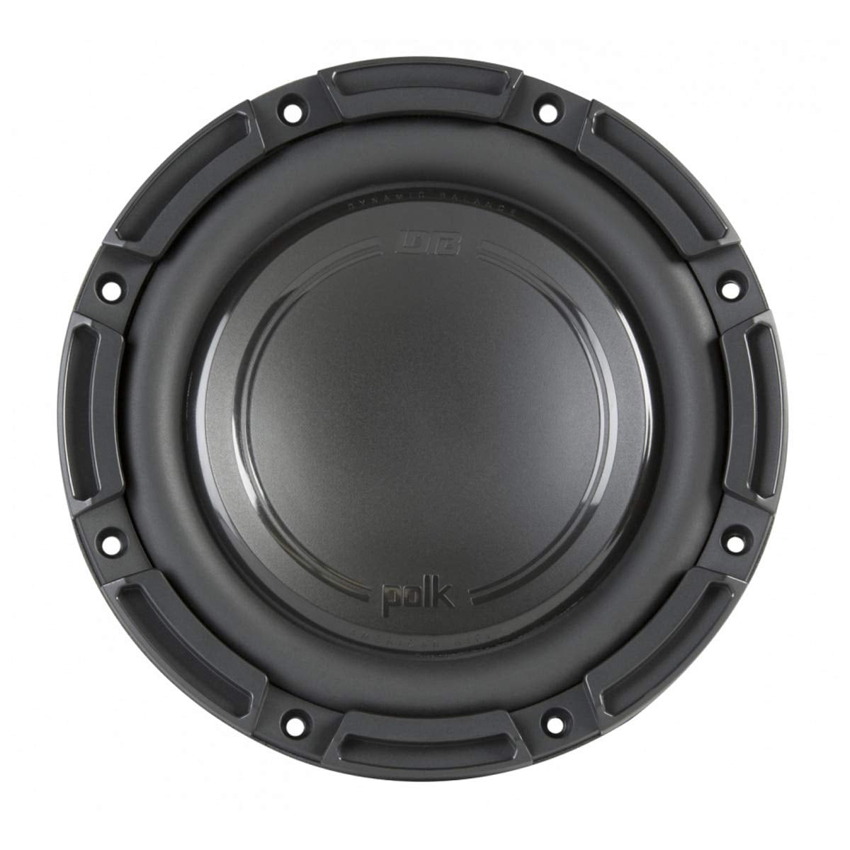 Polk Audio DB842 SVC - DB+ Series 8" Shallow Subwoofer for Marine/Car Sound System, 30Hz-200Hz Frequency Response, Single 4-Ohm Voice Coils & Polypropylene Woofer Cone C64