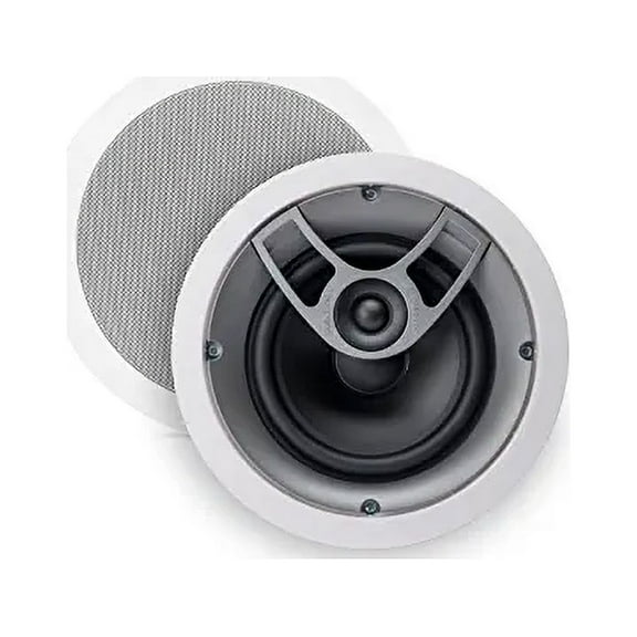 Polk Audio MC60 2-Way in-Ceiling 6.5 Speaker (Single) | Dynamic Built-in Audio | Perfect for Humid Indoor/Enclosed Areas | Bathrooms, Kitchens, Patios White