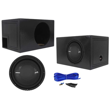 Polk Audio MM 1242 DVC 12” 1260w Car/Marine Subwoofer+Vented Sub Box Enclosure