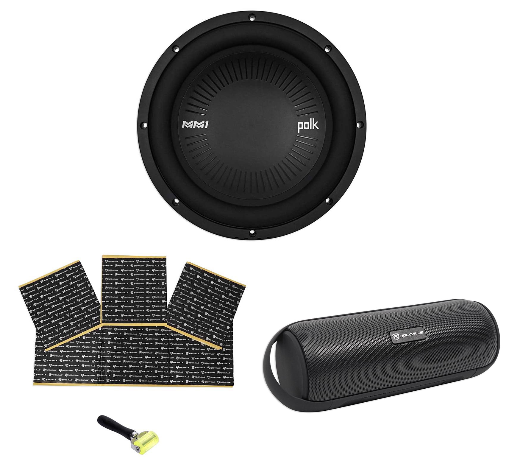 Polk Audio MM1042DVC 10” 1200 Watt Car Audio Subwoofer Sub+Rockmat+Free