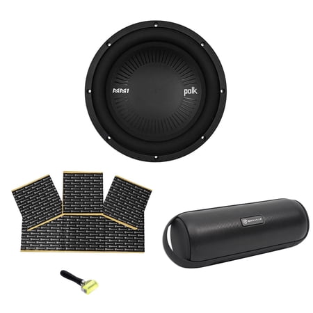 Polk Audio MM1042DVC 10” 1200 Watt Car Audio Subwoofer Sub+Rockmat+Free Speaker