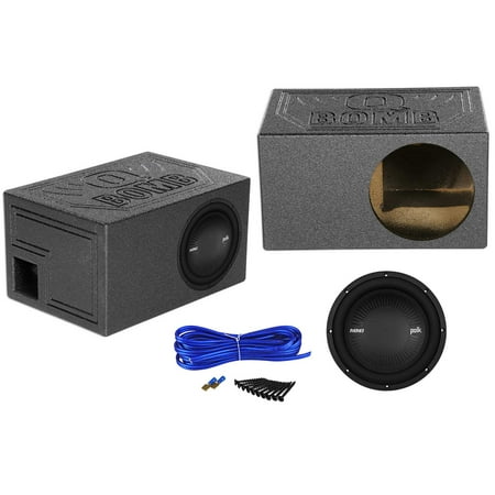 Polk Audio MM1042DVC 10” 1200w DVC Car Audio Subwoofer+Vented Sub Box Enclosure