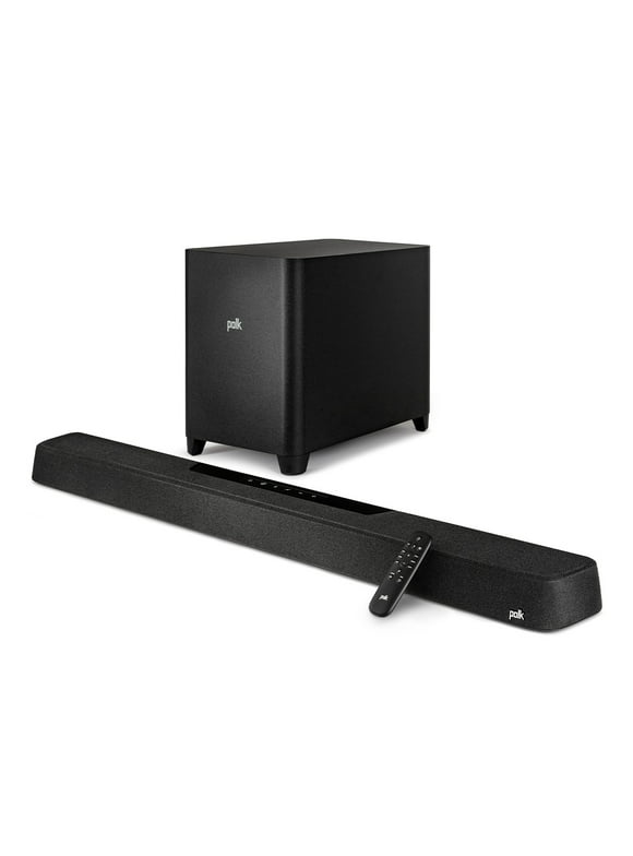 Polk Audio MagniFi Max AX 6.1 Channel Soundbar System with Dolby Atmos/DTS:X and 10” Wireless Subwoofer