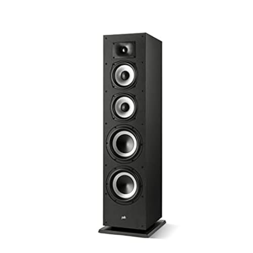 Black MDF Floor-standing Wireless Speaker with Surround Sound