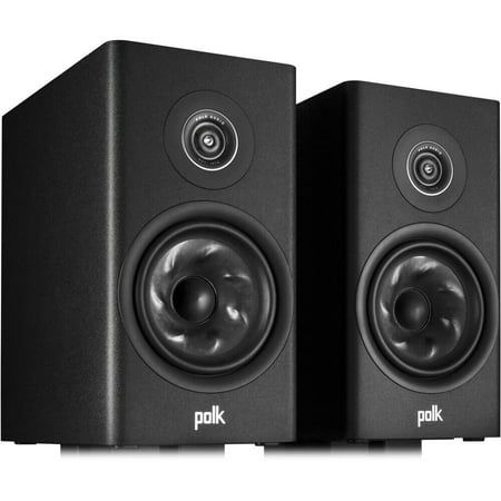Polk Audio - Polk Reserve R200 Bookshelf Speaker, 1" Pinnacle Ring Tweeter & 6.5" Turbine Cone Woofer, Dolby Atmos & IMAX Enhanced - Black