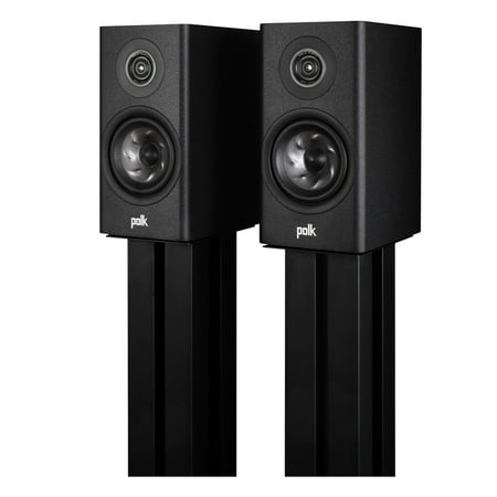 Polk Audio - Polk Reserve R100 Bookshelf Speaker, 1" Pinnacle Ring Tweeter & 5.25" Turbine Cone Woofer, Dolby Atmos & IMAX Enhanced - Black