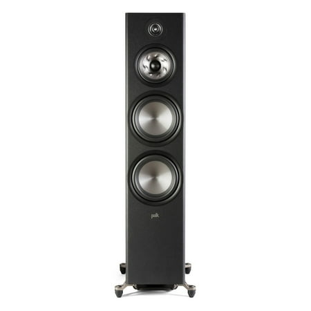 Polk Audio - Polk Reserve R700 Tower Speaker, 1" Pinnacle Ring Tweeter, Dual 6.5" Turbine Cone Woofers & Dual 8" Long-Throw Drivers - Black