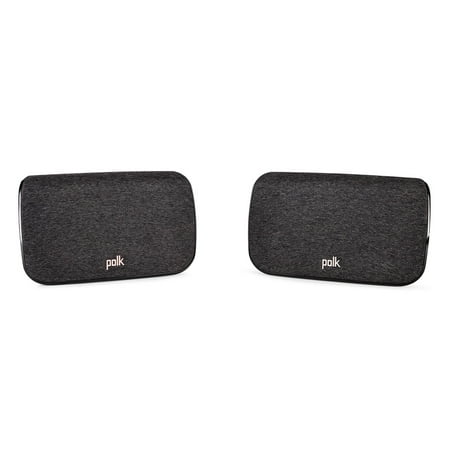 Polk Audio - Wireless Surround Speakers (Pair) for Polk React and Polk Magnifi Soundbars - Black