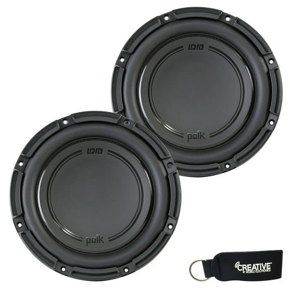 Polk Audio -Two DB1042SVC 10" Single 4-Ohm Voice Coil Subwoofers, Bundle - Marine Certified