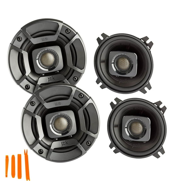 Polk Audio - Two Pairs Of DB402 4" Coaxial Speakers - Marine and Powersports Certification