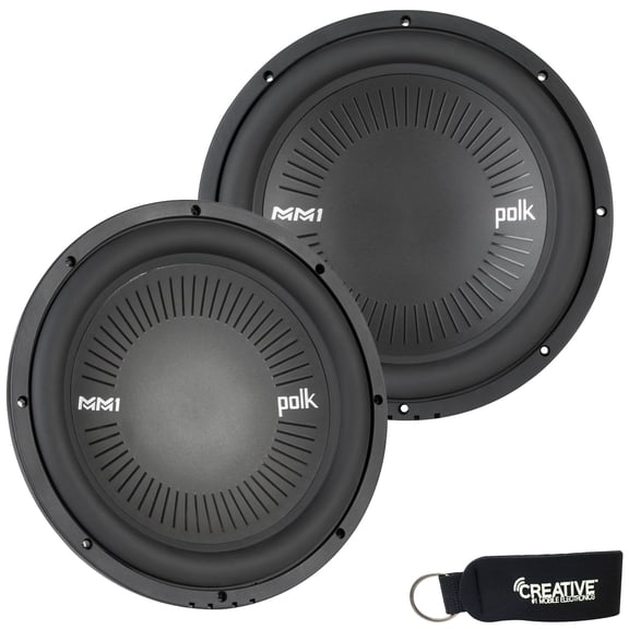 Polk MM1242SVC 12" Single 4-Ohm Voice Coil Subwoofer Bundle Includes 2 woofers with Marine Certification