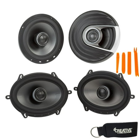 Polk MM652 6.5" Front Coaxial and Rear MM572 5x7" Speaker System Bundle Includes 2 Pair