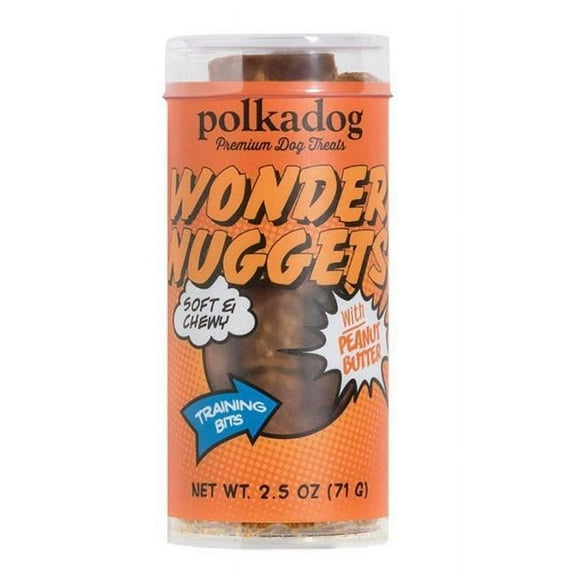 Polka Dog Bakery 858160007687 2.5 oz Mini Peanut Butter Wonder Nuggets Treats