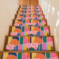 thumbnail image 1 of Polka Dot Arches Non-Slip Stair Treads for Wooden Steps, 7 Pack 8x30 Inches Carpet Stair Mats with Adhesive Backing, Noise-Reducing Step Covers for Indoor Stairs, Easy to Install & Residue-Free, 1 of 9