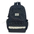 thumbnail image 1 of Polka Dot Backpack, Lace Trim Laptop Rucksack with Pendant, Lightweight School Backpack for Travel Shopping, Gray, 1 of 6