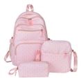 thumbnail image 1 of Polka Dot Backpack Set 3Pcs Cute Nylon Daypack Aesthetic Large Capacity Bookpack for Travel Daily Use, 1 of 3