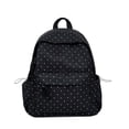 thumbnail image 1 of Polka Dot Backpack for Women Y2k Backpack | Lightweight Large Capacity Multi-Pocket Nylon Polka Dot Backpack for School Daypack, Coquette Bookpack Campus Weekend (Black), 1 of 6
