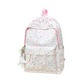 thumbnail image 1 of Polka Dot Backpack with Star Charm, Breathable Back Panel, Spacious Interior, Lightweight Daypack for Daily Activities and Fashion Look, 1 of 3