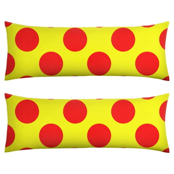 Polka Dot Body Pillow Cover - Soft & Breathable Fabric, Hidden Zipper, 20"x54", Retro Dot Pattern - Perfect Gift for Side Sleepers, Vintage Decor & Pregnancy Support
