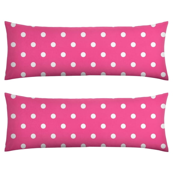 Polka Dot Body Pillow Cover - Soft & Breathable Fabric, Hidden Zipper, 20"x54", Retro Dot Pattern - Perfect Gift for Side Sleepers, Vintage Decor & Pregnancy Support