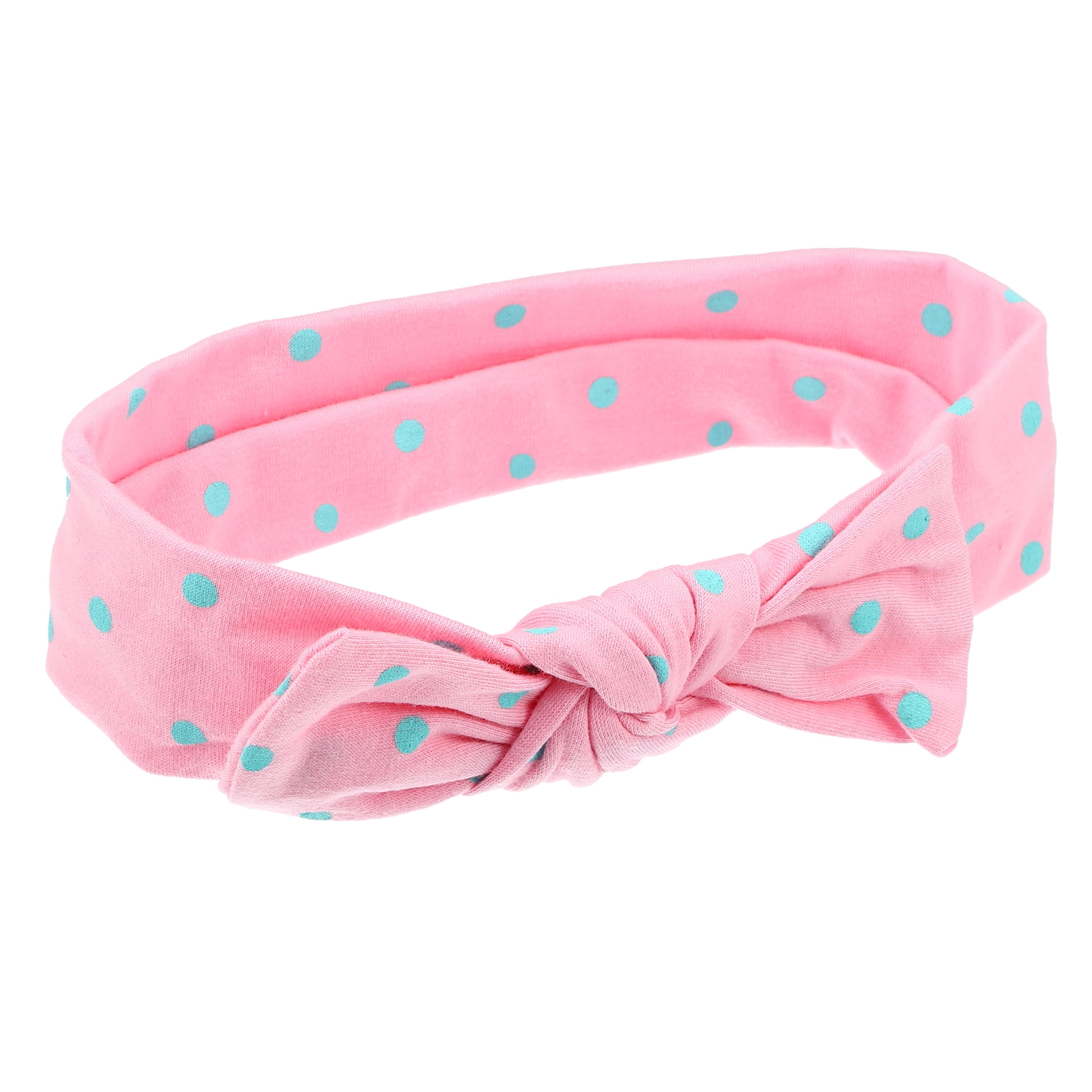 Polka Dot Bow Headband Fashion Cute Cotton Hair Band for Teenager Pink ...