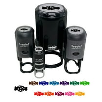 Polka Dot Candy Self-Inking Rubber Stamp Ink Stamper - Black Ink - Mini 1/2 Inch