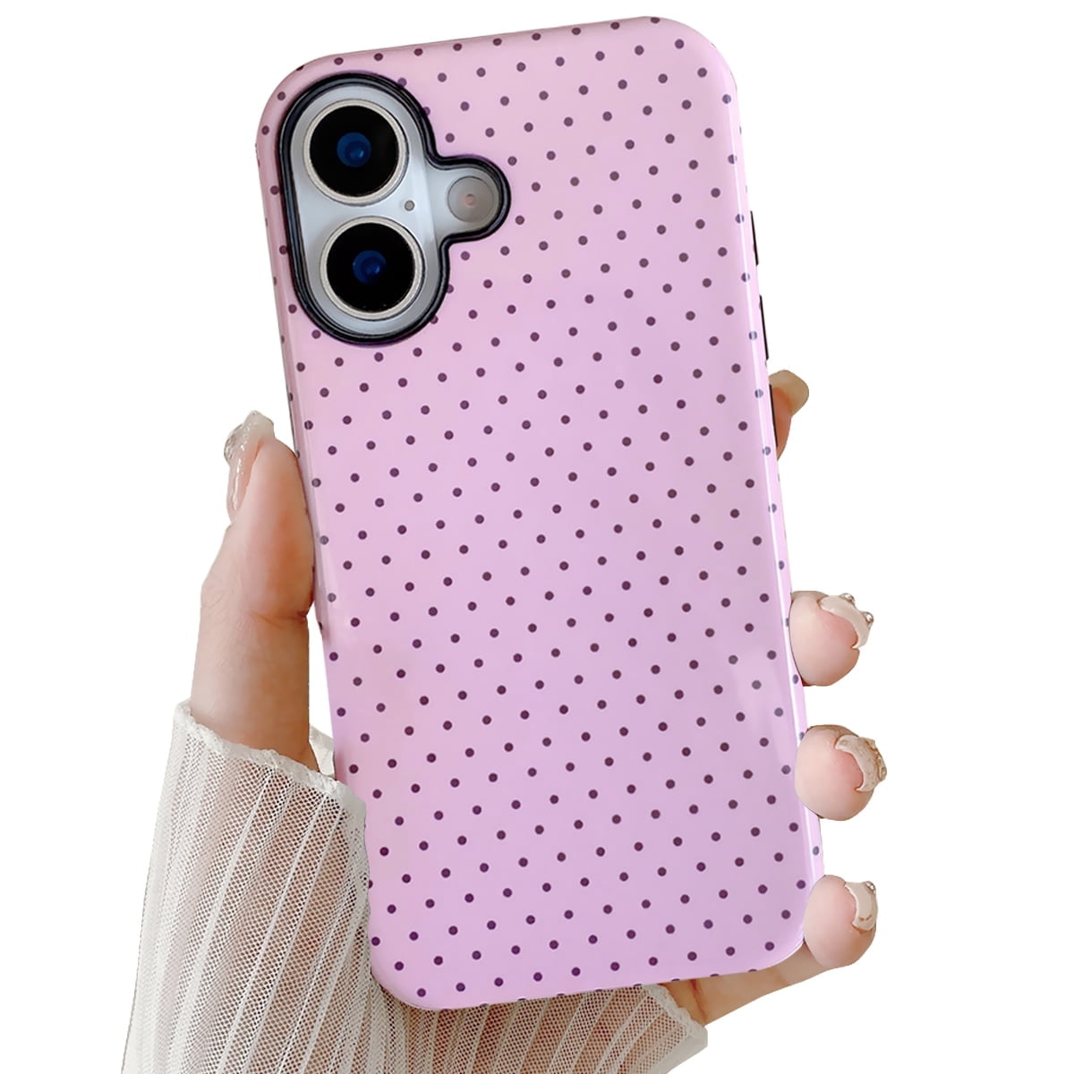 Dotted Design Pattern Polka Dot Case for iPhone 16e, Cute Phone Case Aesthetic Pattern Design ...