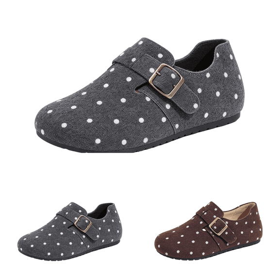 Polka Dot Clogs for Women Pattern Slip On Cute Shoes Round Toe Comfort ...