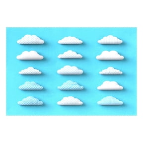 Polka Dot Clouds 12x18in Heat-Resistant Non-Slip Place Mat, Durable and Wrinkle-Resistant