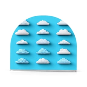 Polka Dot Clouds Thick U Shape Acrylic Napkin Holder Non Slip Space Saving for Kitchen