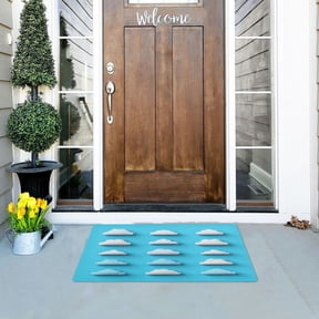 Polka Dot Clouds Versatile Absorbent Door Mat, Non-Slip, Easy to Clean 32''x20''