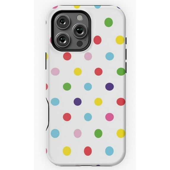 Polka Dot Colors Phone Case for iPhone 16 15 14 13 12 11 Pro Max