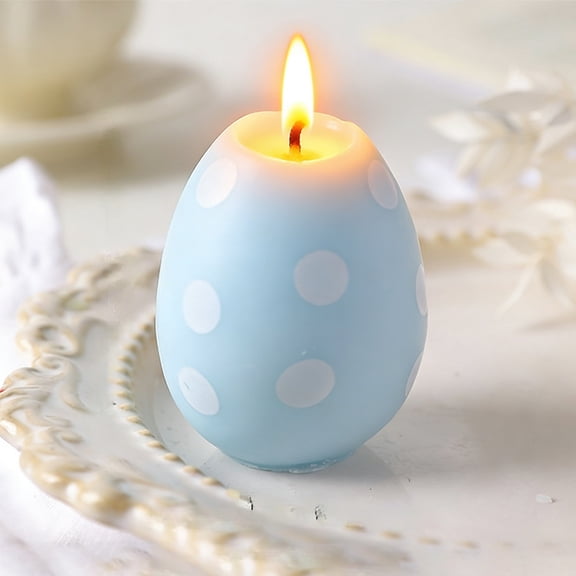 Polka Dot Easter Egg Scented Candle - Decorative Fragrant Candle for Home, Spring Decor, Party Centerpiece, and Holiday Gift Idea