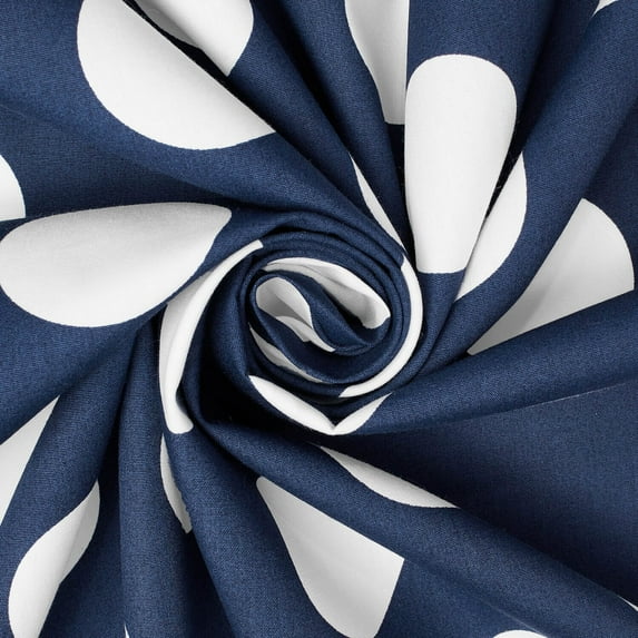 Polka Dot Extra Large Printed Fabric Navy Blue / White 100% Cotton 58/60" Wide Sold By The Yard
