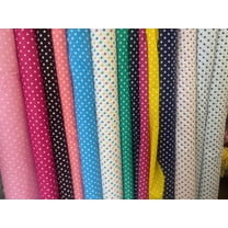 Polka Dot Fabric – Baby Blue & White | 58” Wide Polyester Fabric by the Yard – 1 Yard | Valentina Textile Inc.